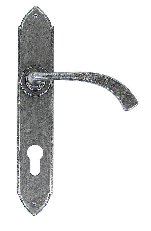 From The Anvil, Gothic Curved Lever Espag. Lock Set, Door Handles, Espagnolette