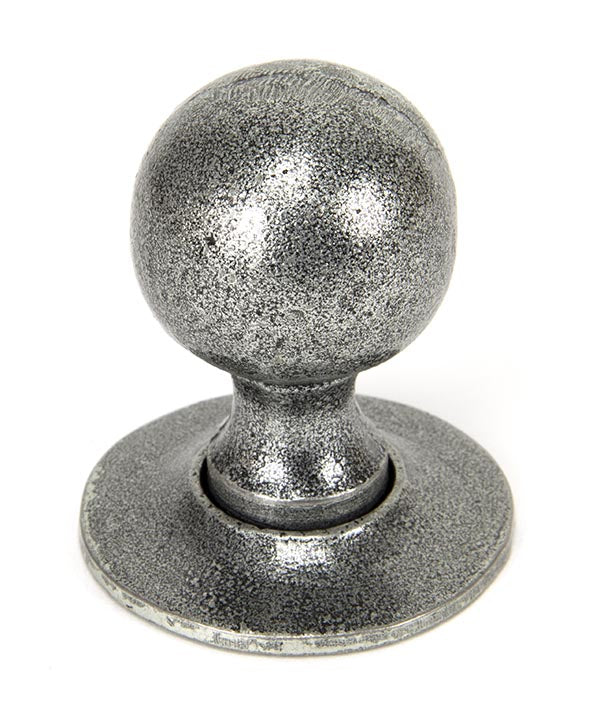 Pewter Round Mortice/Rim Knob Set