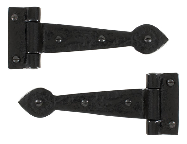 Black Cast T Hinge (pair)