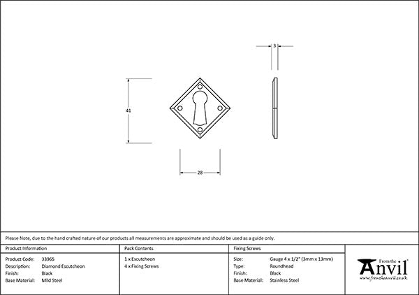 Black Diamond Escutcheon