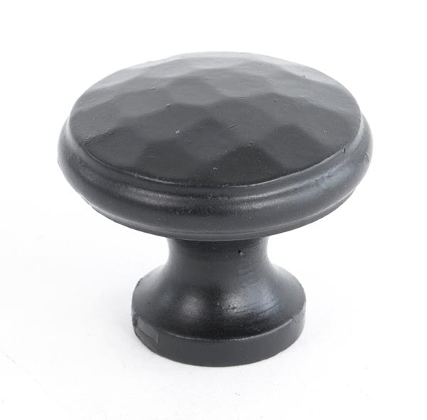 Black Hammered Cabinet Knob - Medium