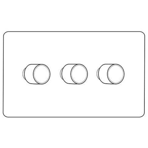 Windsor Range Aged Brass Switches & Sockets, WN50 - 3G Multi Location Primary Dimmer by Heritage Brass By M-Marcus
