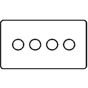 Edwardian Polished Brass Switches & Sockets, K - 4 Gang Dimmer 400 watts(Compatible with halogen/ incandescent bulbs) by Heritage Brass By M-Marcus