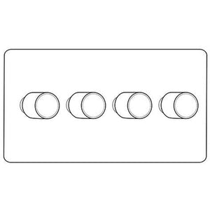Vintage Range Satin Copper 4 Gang TED Dimmer (Compatible with LED Lamps) by Heritage Brass By M-Marcus