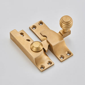 Croft Ironmongery, Sash Fastener with Reeded Knob-4150R, Window Hardware, Sash Fasteners & Lifts