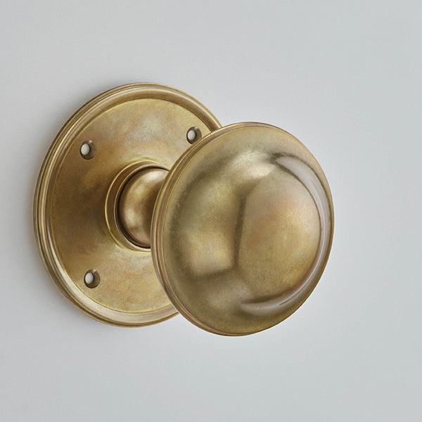 Croft Ironmongery, Plain Round Mortice Knob Furniture-4175M, Door Knobs, Mortice Door Knobs