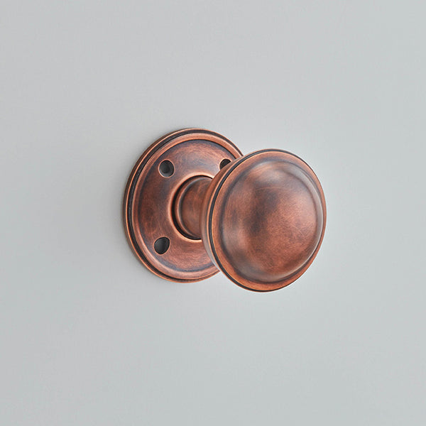 Croft Ironmongery, Plain Round Mortice Knob Furniture-4195, Door Knobs, Mortice Door Knobs