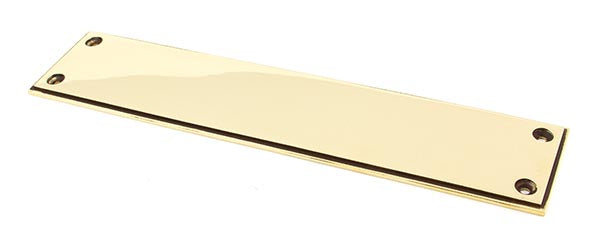 Aged Brass 300mm Art Deco Fingerplate