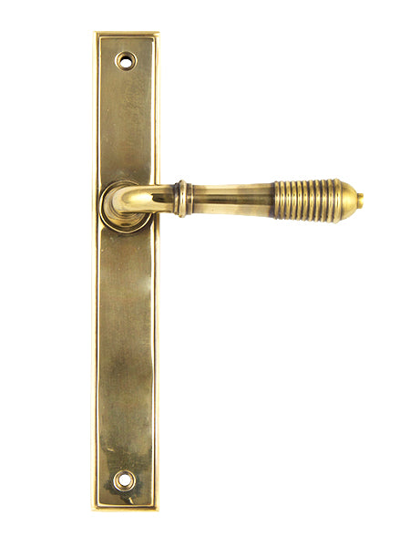 From The Anvil, Reeded Slimline Lever Espag. Latch Set, Door Handles, Espagnolette