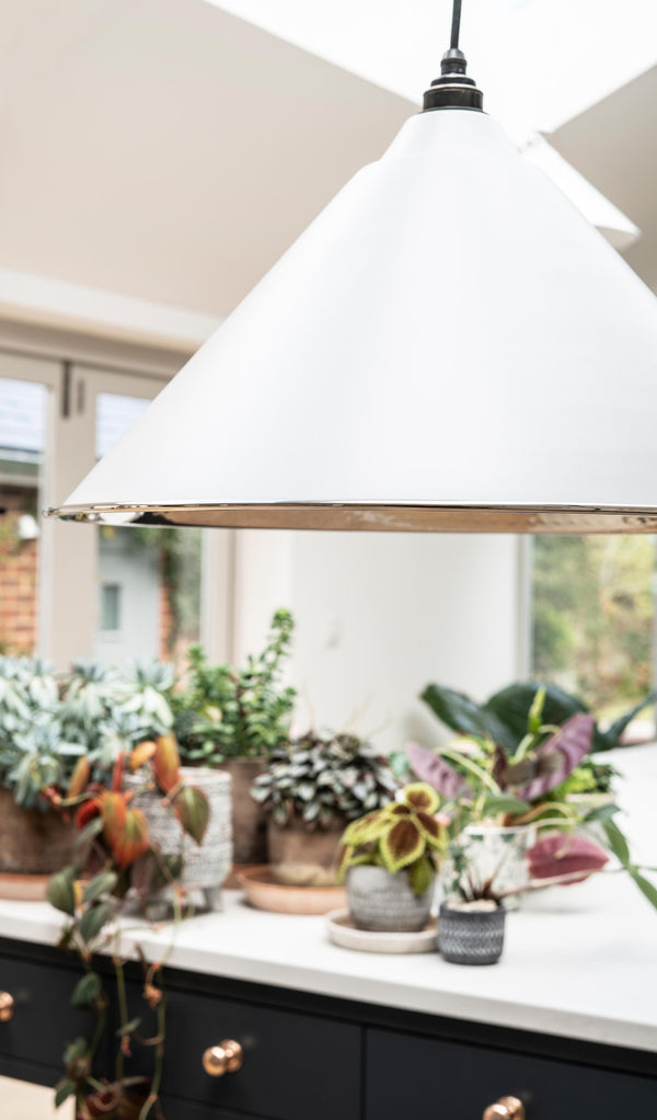 Hammered Nickel Hockley Pendant