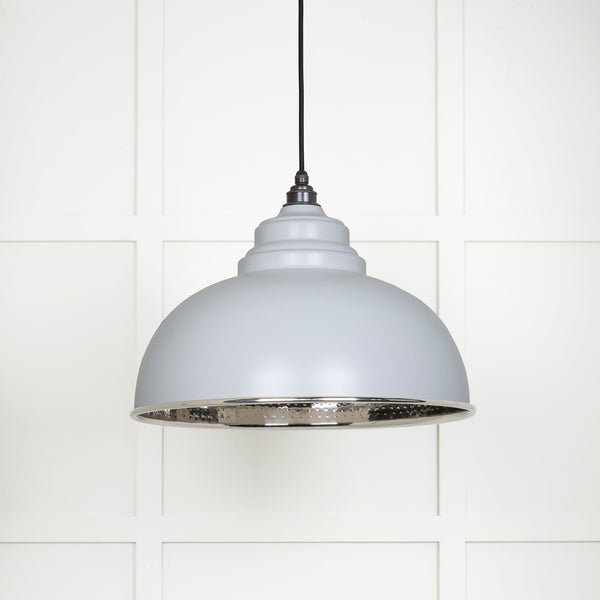 Hammered Nickel Harborne Pendant by From The Anvil