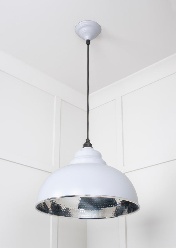 Hammered Nickel Harborne Pendant by From The Anvil