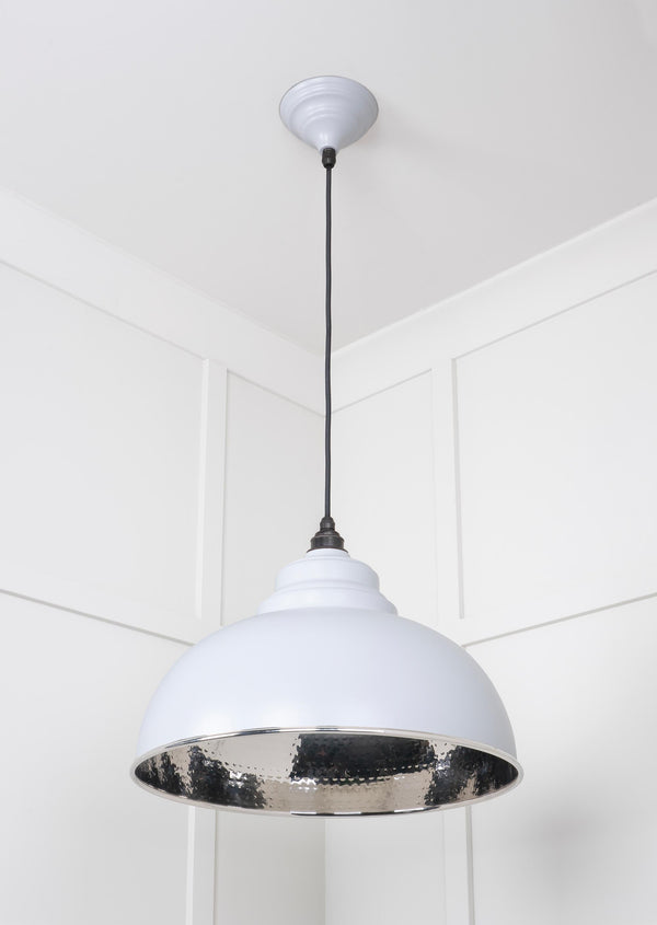 Hammered Nickel Harborne Pendant by From The Anvil