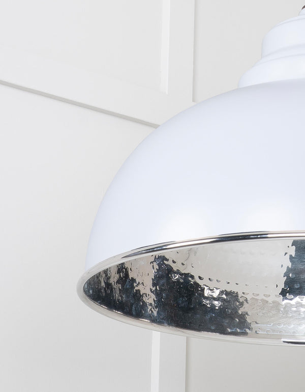 Hammered Nickel Harborne Pendant by From The Anvil