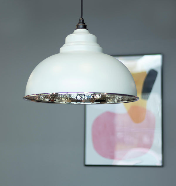 Hammered Nickel Harborne Pendant by From The Anvil