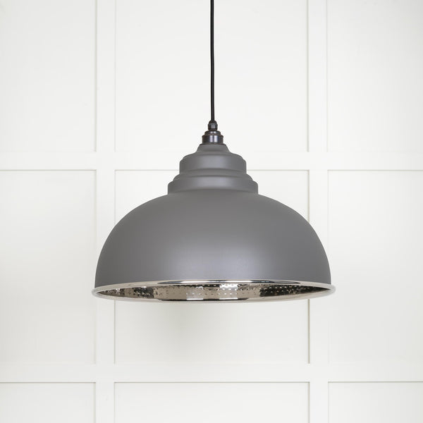 Hammered Nickel Harborne Pendant by From The Anvil