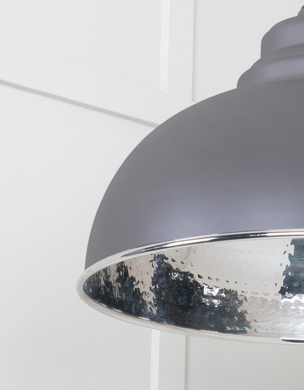 Hammered Nickel Harborne Pendant by From The Anvil
