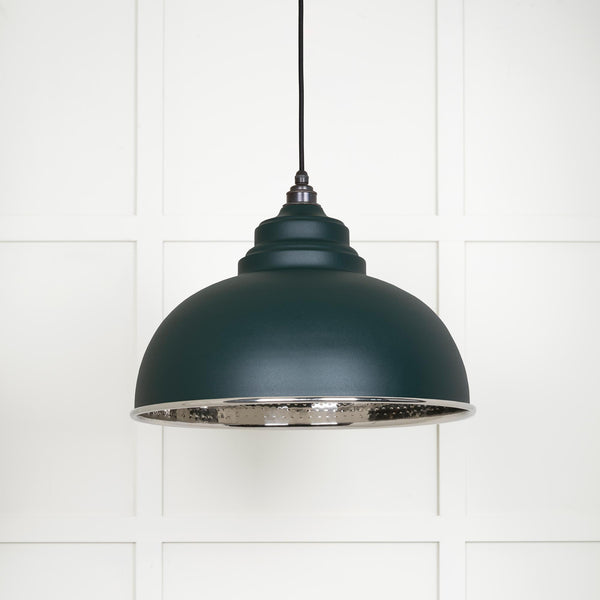 Hammered Nickel Harborne Pendant by From The Anvil