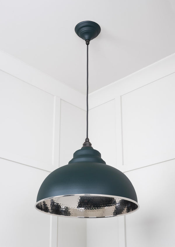 Hammered Nickel Harborne Pendant by From The Anvil