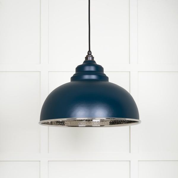 Hammered Nickel Harborne Pendant by From The Anvil