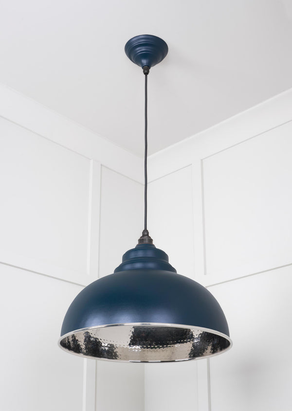 Hammered Nickel Harborne Pendant by From The Anvil