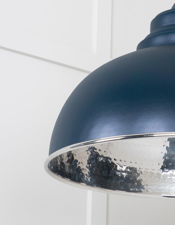 Hammered Nickel Harborne Pendant by From The Anvil