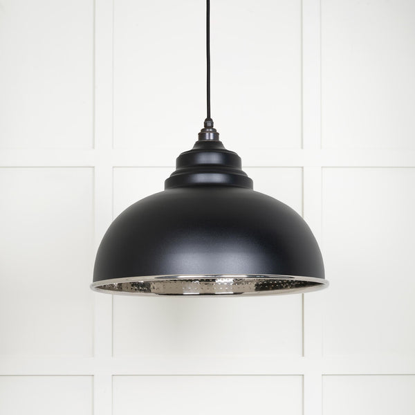 Hammered Nickel Harborne Pendant by From The Anvil