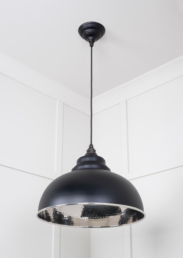Hammered Nickel Harborne Pendant by From The Anvil