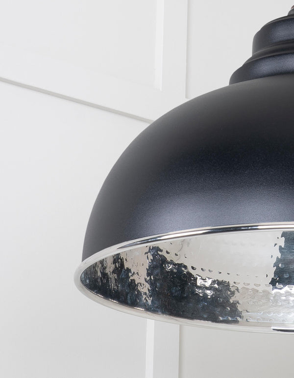 Hammered Nickel Harborne Pendant by From The Anvil
