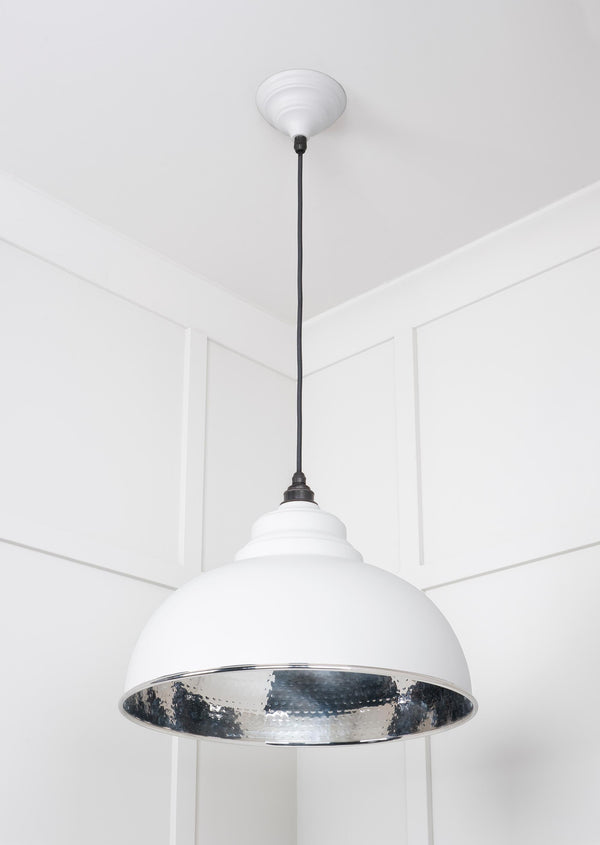 Hammered Nickel Harborne Pendant by From The Anvil