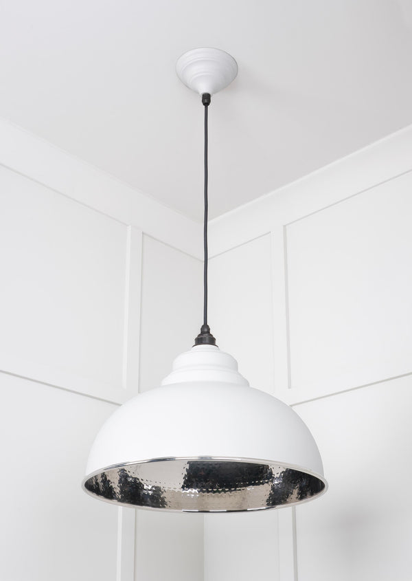 Hammered Nickel Harborne Pendant by From The Anvil