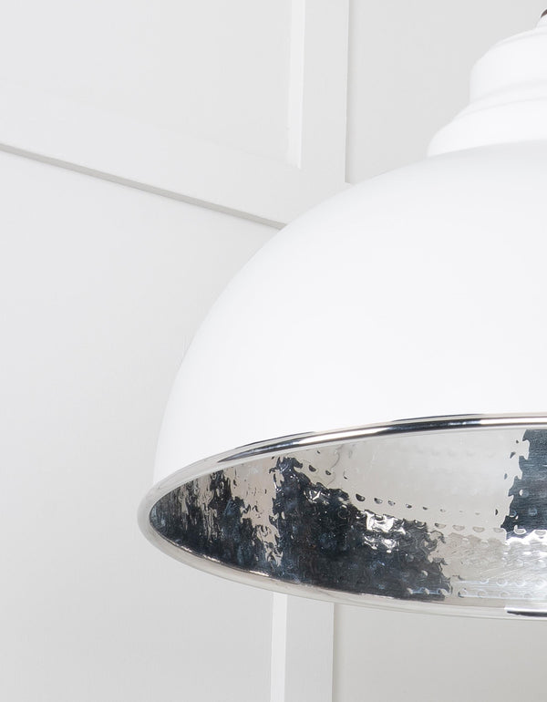 Hammered Nickel Harborne Pendant by From The Anvil