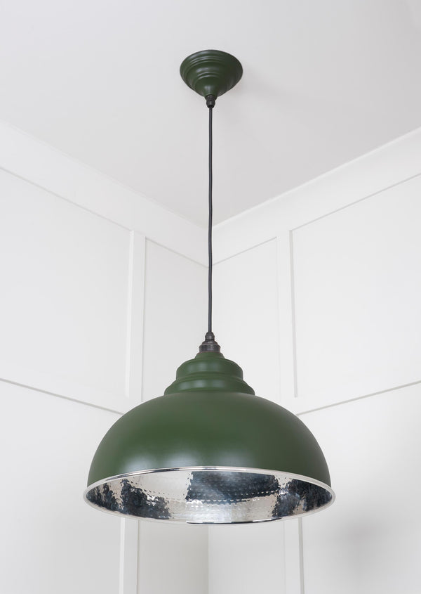 Hammered Nickel Harborne Pendant by From The Anvil
