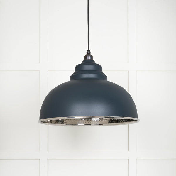 Hammered Nickel Harborne Pendant by From The Anvil