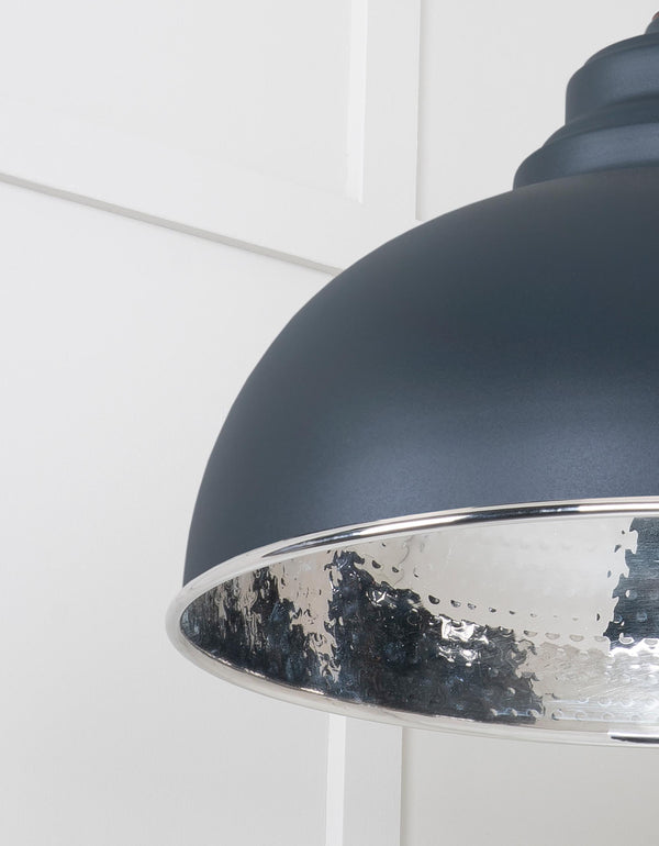 Hammered Nickel Harborne Pendant by From The Anvil