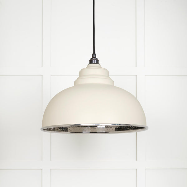 Hammered Nickel Harborne Pendant by From The Anvil