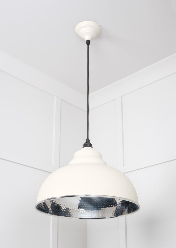 Hammered Nickel Harborne Pendant by From The Anvil