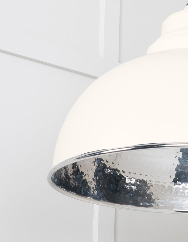 Hammered Nickel Harborne Pendant by From The Anvil