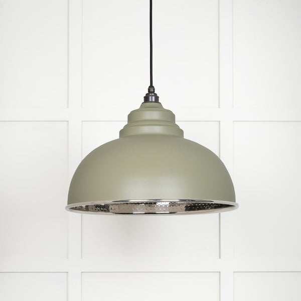 Hammered Nickel Harborne Pendant by From The Anvil