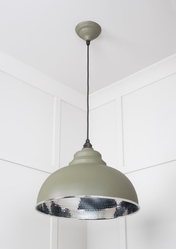 Hammered Nickel Harborne Pendant by From The Anvil