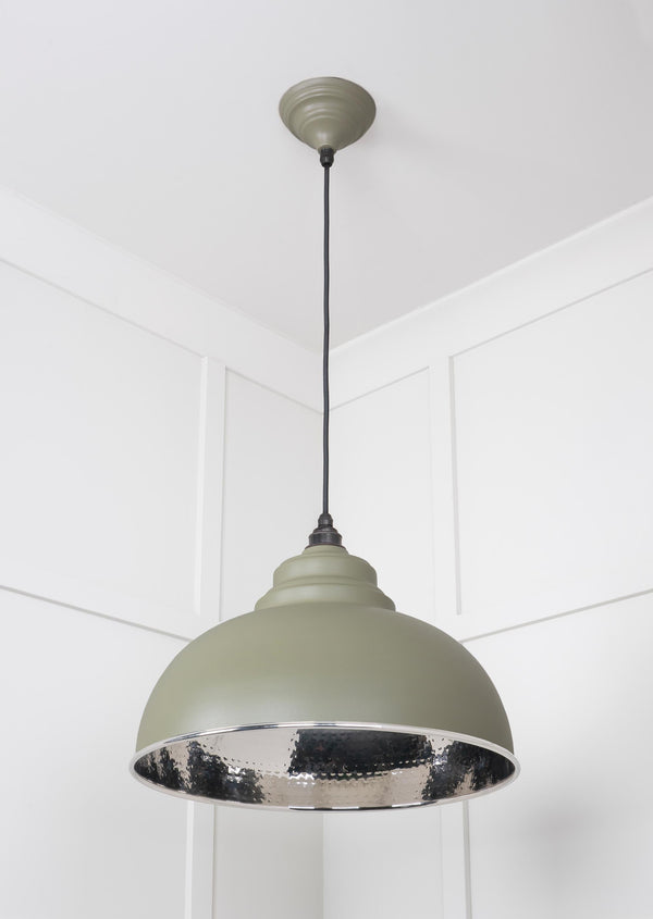 Hammered Nickel Harborne Pendant by From The Anvil