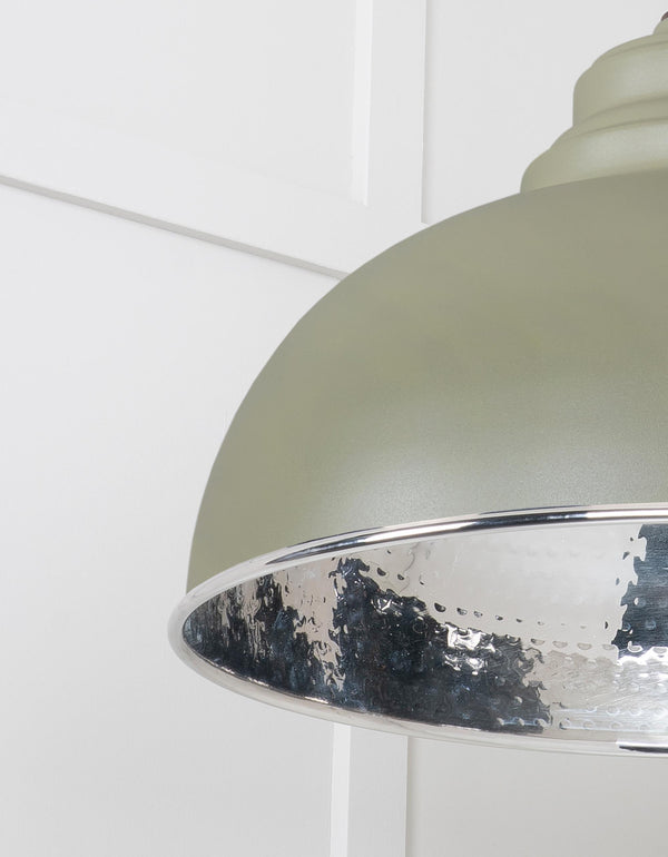 Hammered Nickel Harborne Pendant by From The Anvil