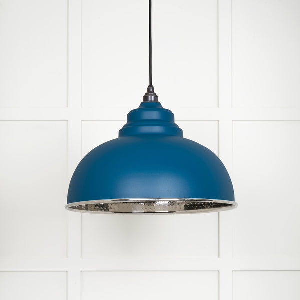 Hammered Nickel Harborne Pendant by From The Anvil