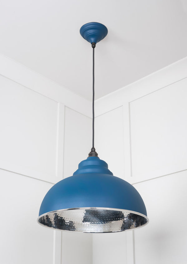 Hammered Nickel Harborne Pendant by From The Anvil