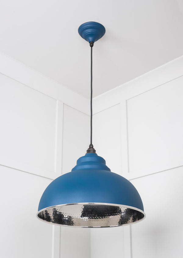 Hammered Nickel Harborne Pendant by From The Anvil
