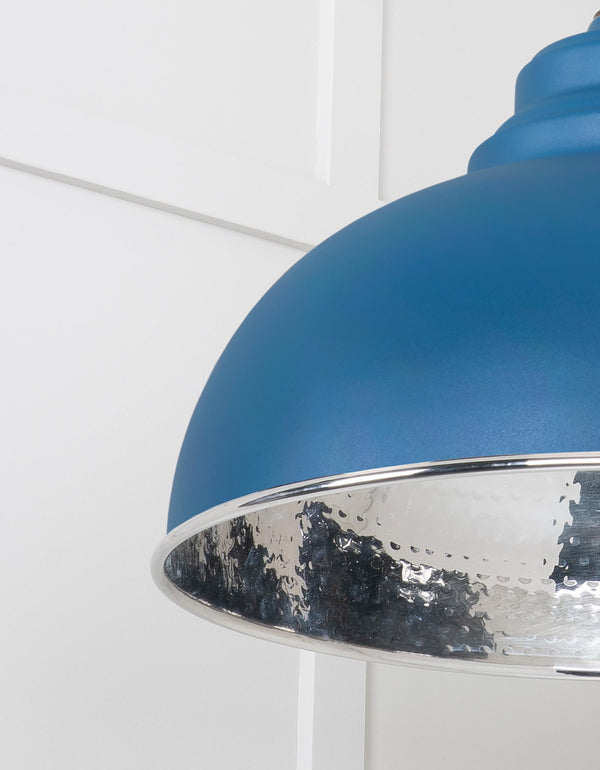 Hammered Nickel Harborne Pendant by From The Anvil