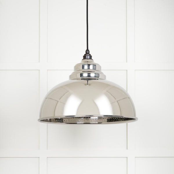 Hammered Nickel Harborne Pendant by From The Anvil