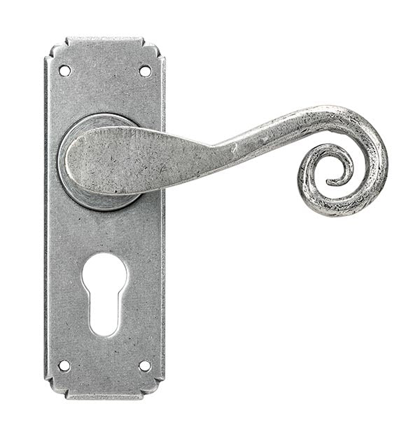 From The Anvil, Monkeytail Lever Euro Lock Set, Door Handles, Lever Euro