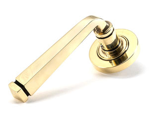 From The Anvil, Avon Round Lever on Rose Set (Plain), Door Handles, Concealed