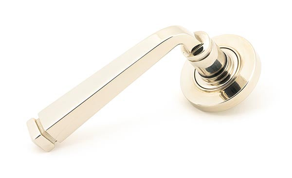 From The Anvil, Avon Round Lever on Rose Set (Plain), Door Handles, Concealed